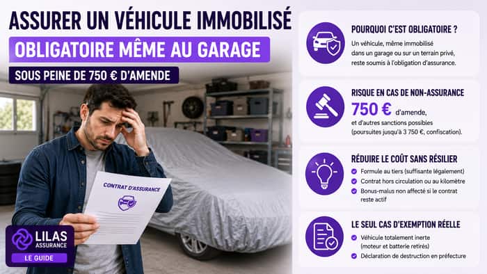 assurer un véhicule immobilisé : obligation et sanctions