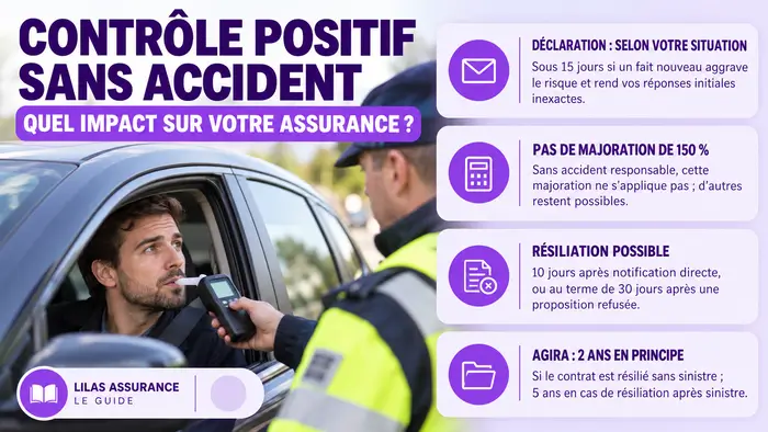 contrôle alcoolémie sans accident assurance : déclaration et prime